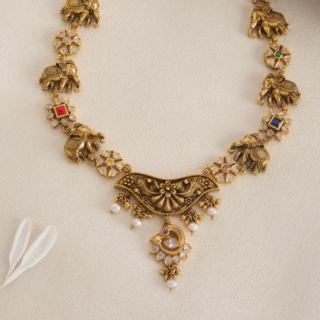 92.5 Silver, Gold Plated Misra Mangalam Tali Necklace