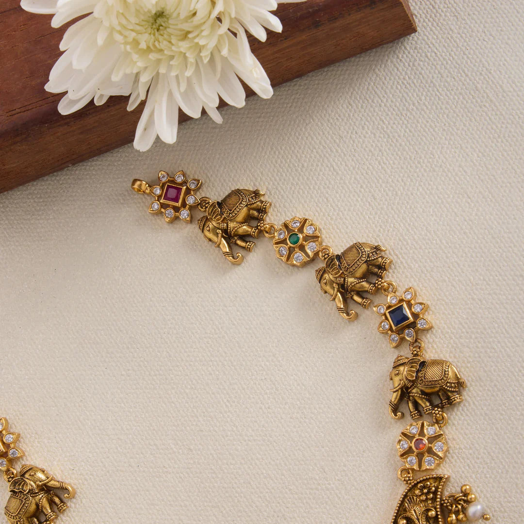 92.5 Silver, Gold Plated Misra Mangalam Tali Necklace