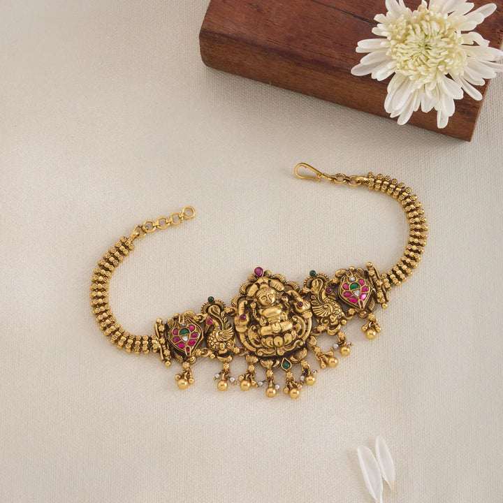 Pure 92.5 Silver, Gold Plated Devi Madhulika Choker