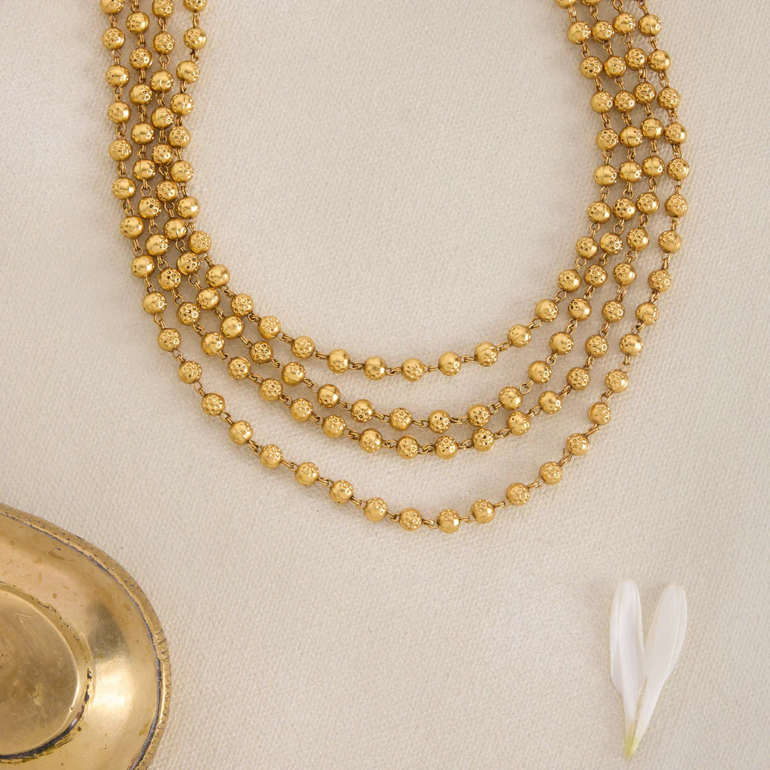 Pure 92.5 Silver, Gold Plated Trikosha Necklace