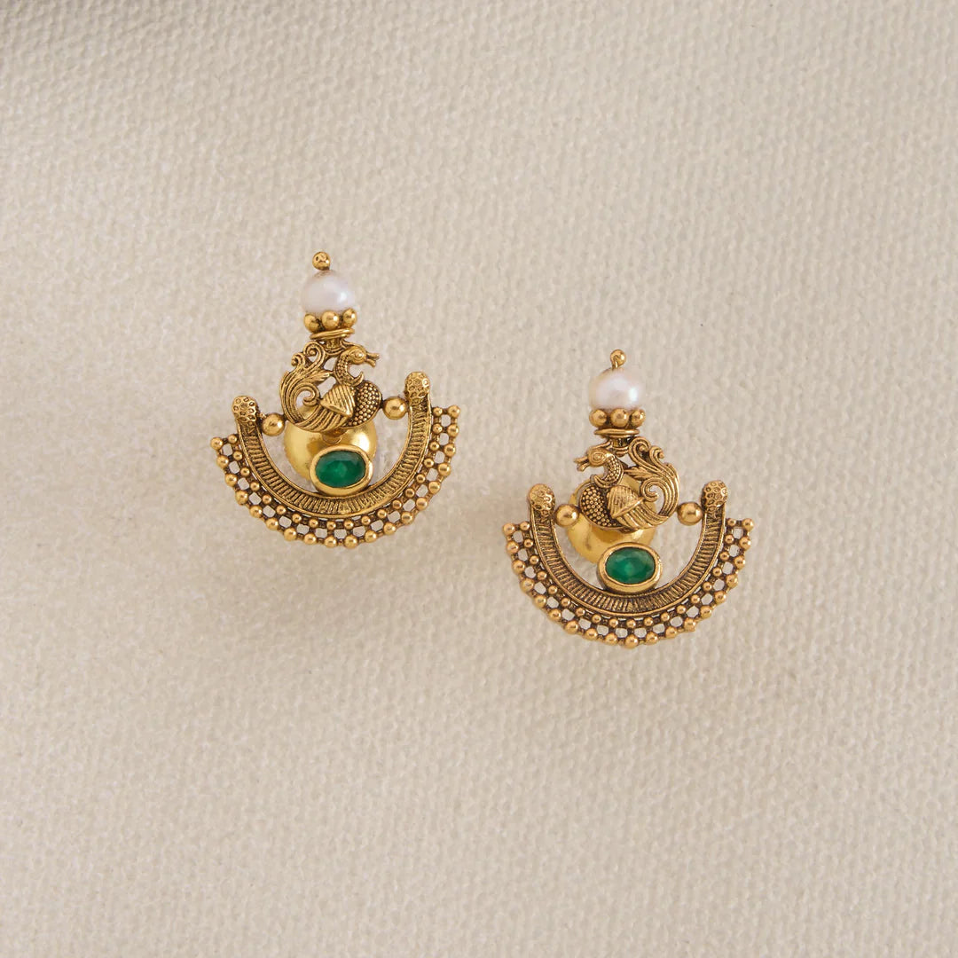 92.5 Silver, Gold Plated Padmira Necklace Set