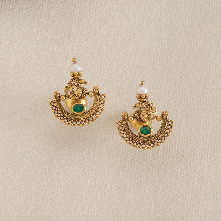 Pure 92.5 Silver, Gold Plated Padmira Necklace Set