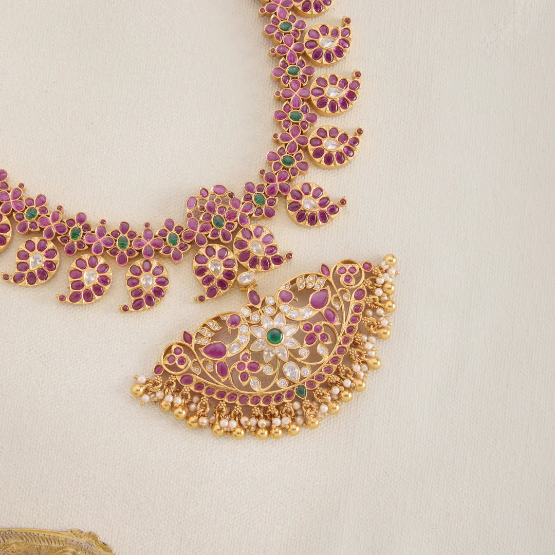 Pure 92.5 Silver, Gold Plated Aarna Keri Haaram