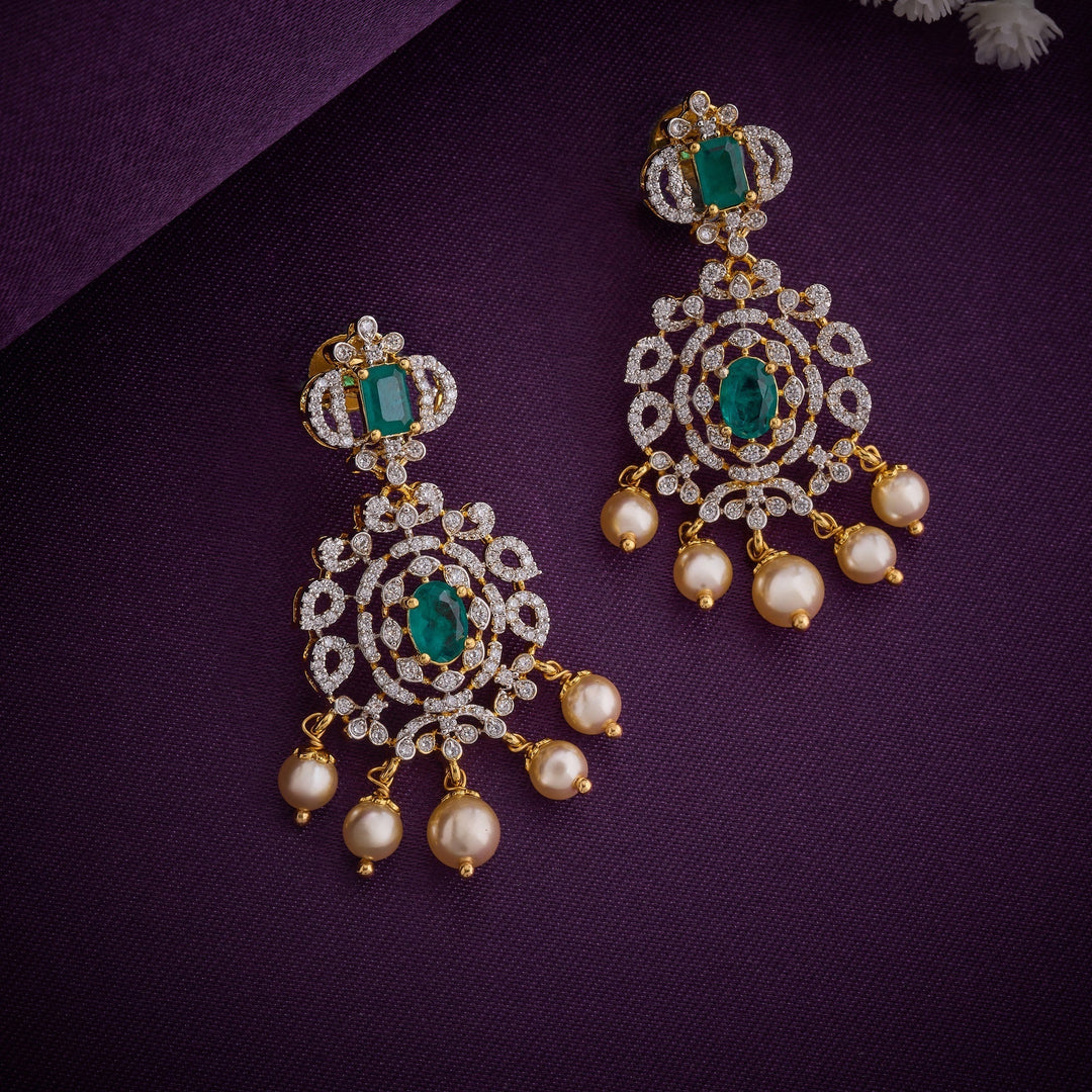 92.5 Silver, 24kt Gold Plated, Emerald CZ Choker Set | SHOBITAM