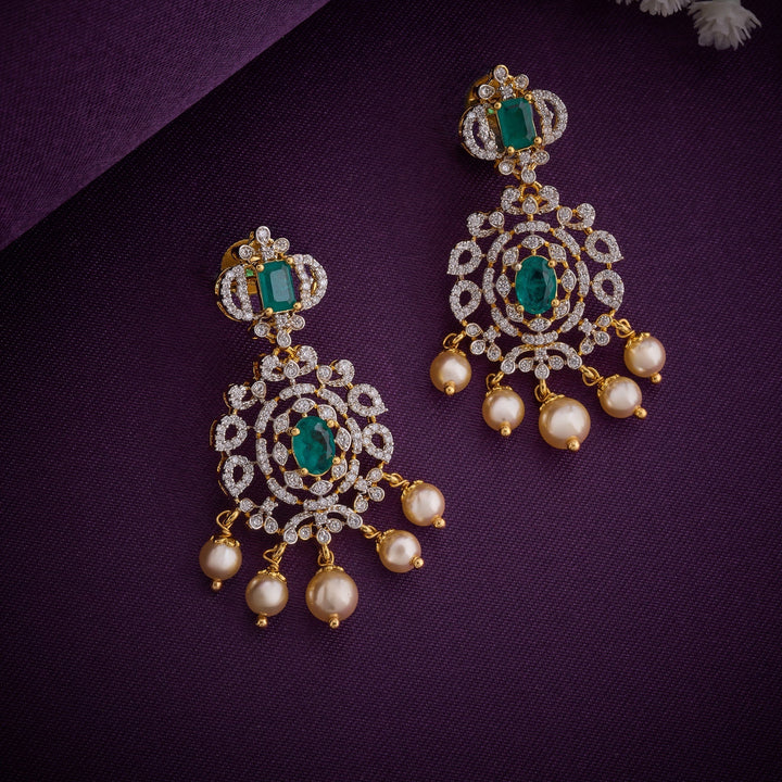 92.5 Silver, 24kt Gold Plated, Emerald CZ Choker Set | SHOBITAM