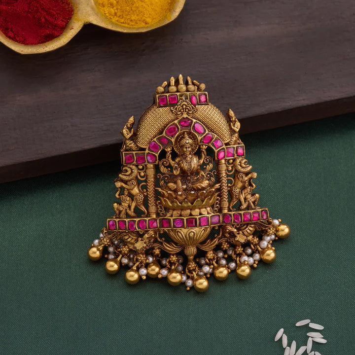 Pure 92.5 Silver, Gold Plated Sukha Mandalasini Pendant
