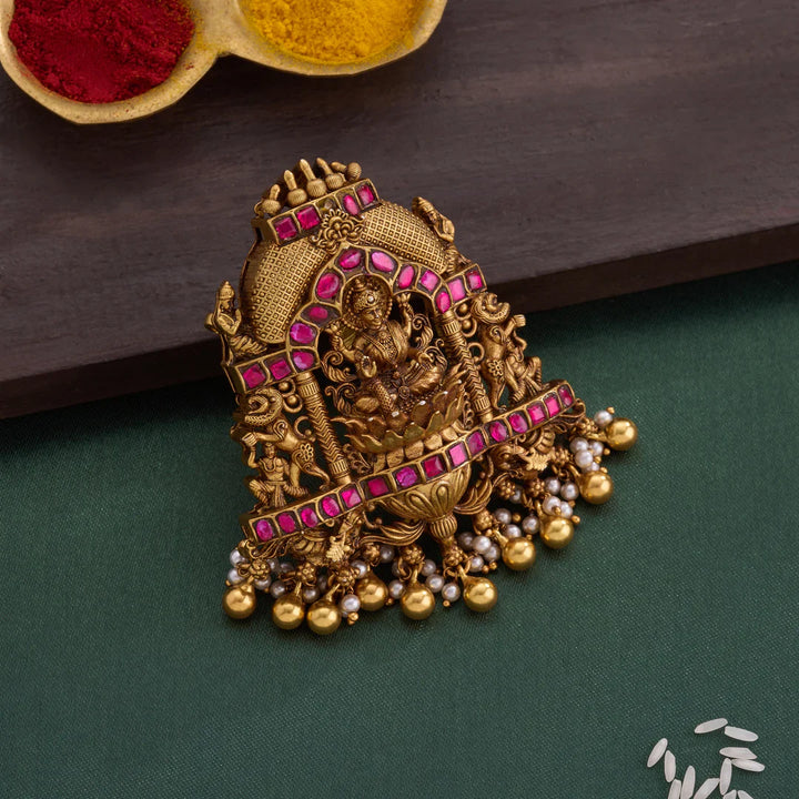 Pure 92.5 Silver, Gold Plated Sukha Mandalasini Pendant