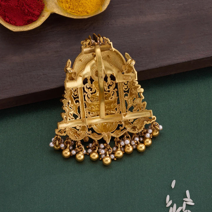 Pure 92.5 Silver, Gold Plated Sukha Mandalasini Pendant