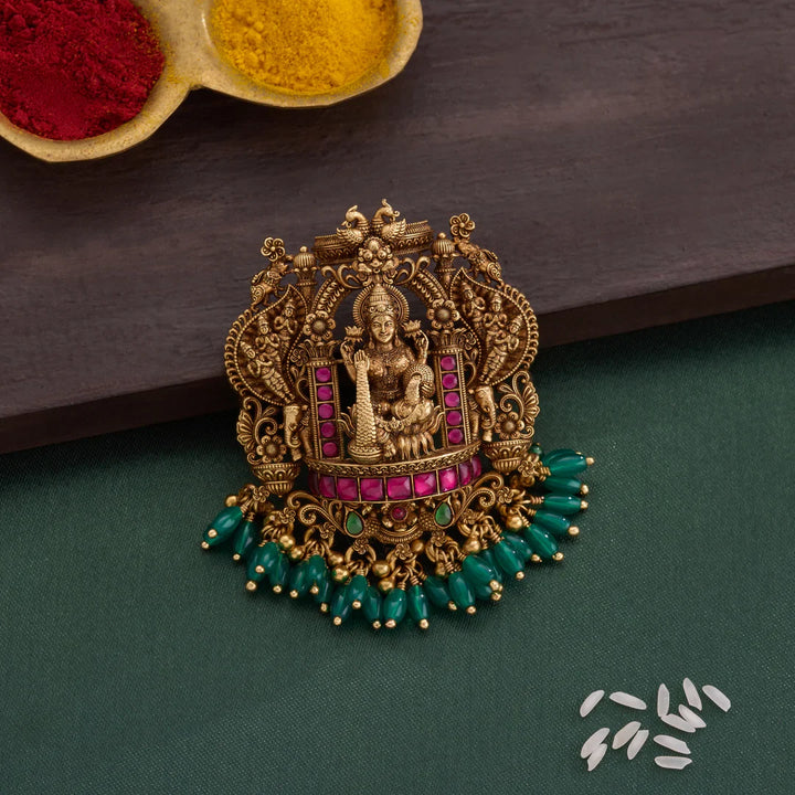Pure 92.5 Silver, Gold Plated Padmavibhuti Pendant