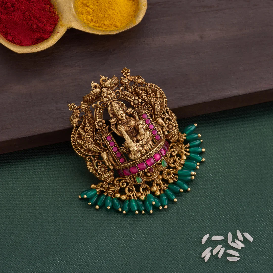 Pure 92.5 Silver, Gold Plated Padmavibhuti Pendant