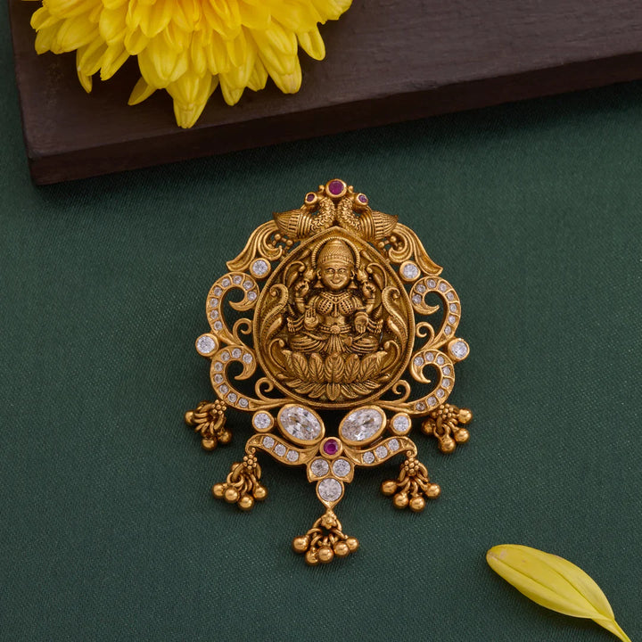 Pure 92.5 Silver, Gold Plated Shri Prakriti Pendant
