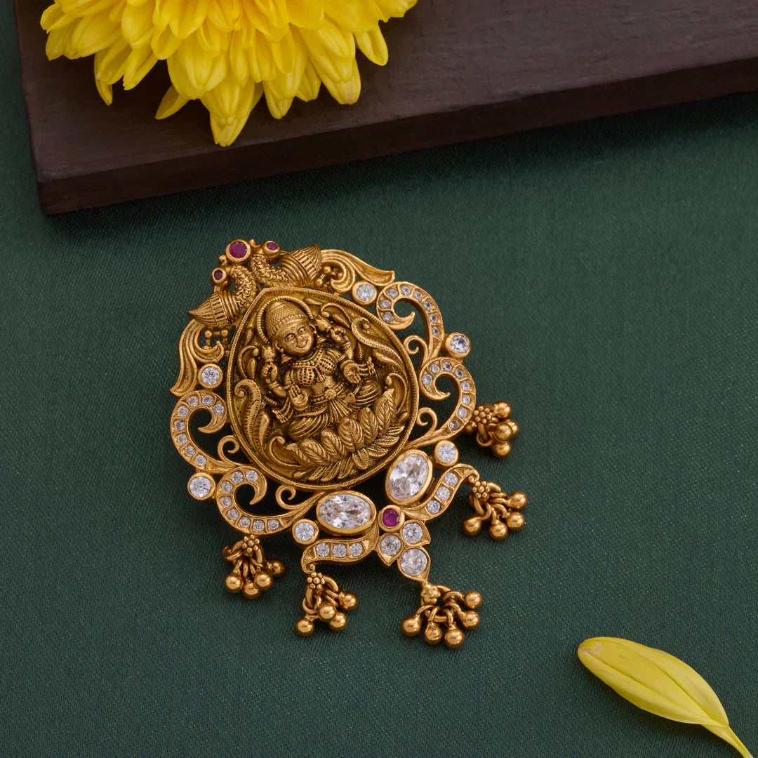 Pure 92.5 Silver, Gold Plated Shri Prakriti Pendant