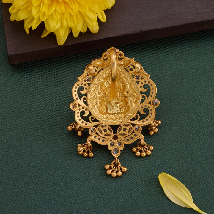 Pure 92.5 Silver, Gold Plated Shri Prakriti Pendant
