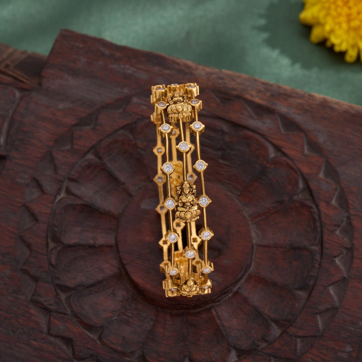 92.5 Silver, Gold Plated,Shree Trayi Bangles | SHOBITAM