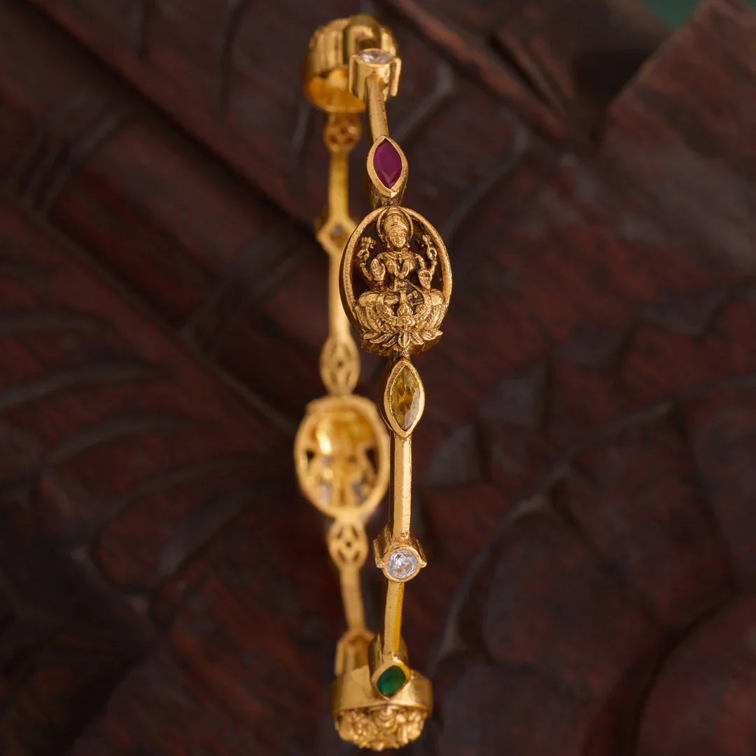 Pure 92.5 Silver, Gold Plated Navashriya Bangles