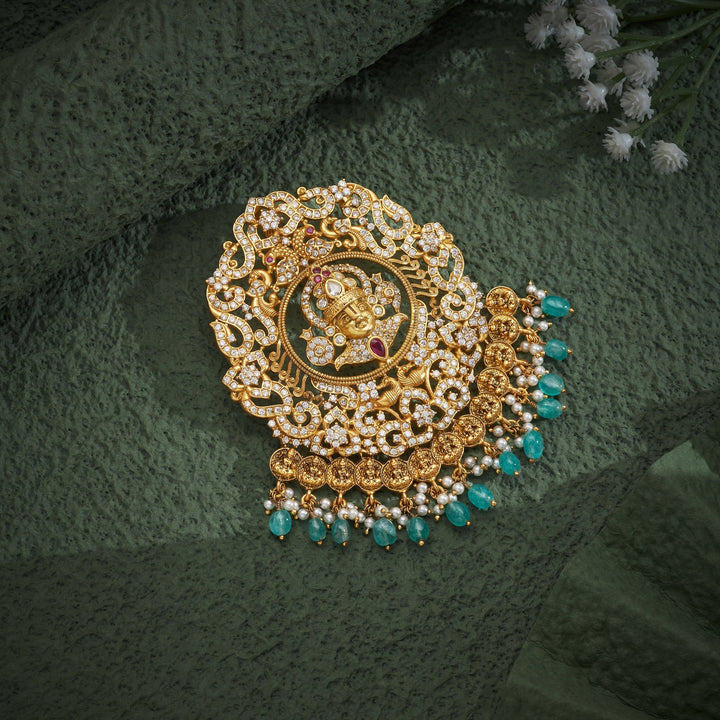 92.5 Silver.Gold Plated Sri Balaji Temple Pendant | SHOBITAM
