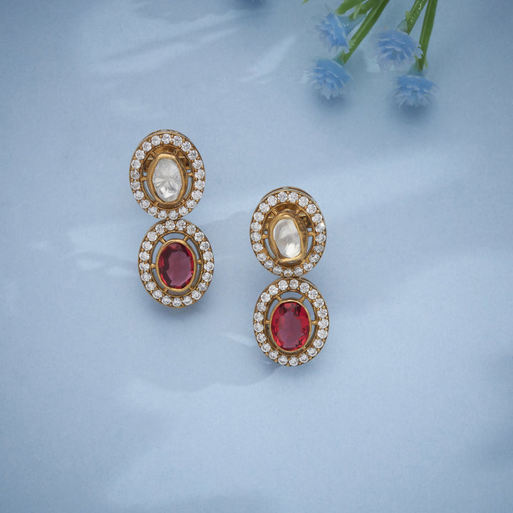 92.5 Silver, 24kt Gold Polish Manikaara Victorian Necklace Set | SHOBITAM