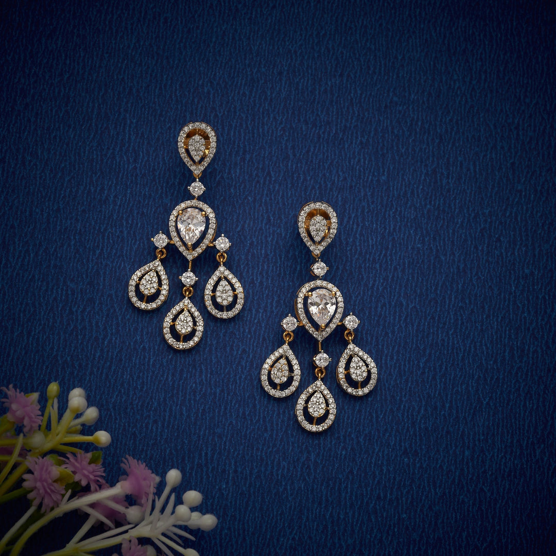 92.5 Silver.Gold Plated Gold Courtyard Necklace Set|SHOBITAM