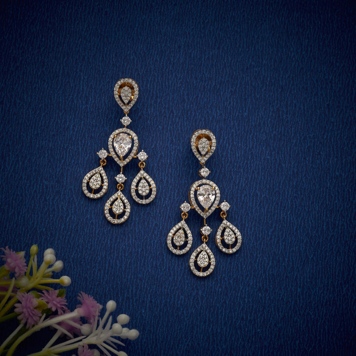 92.5 Silver.Gold Plated Gold Courtyard Necklace Set|SHOBITAM