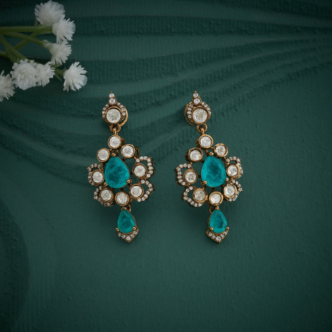 92.5 Silver, 24ktGold Plated, Archira Victorian Necklace Set | SHOBITAM
