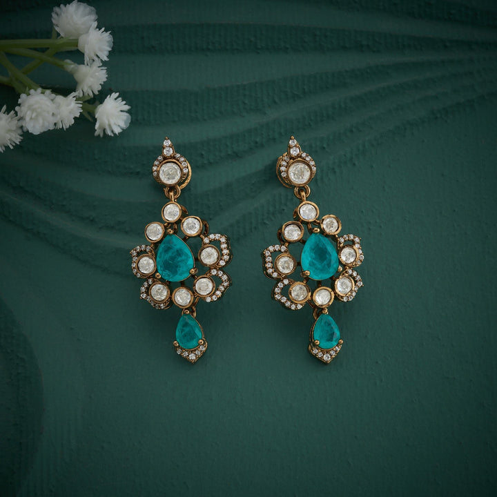 92.5 Silver, 24ktGold Plated, Archira Victorian Necklace Set | SHOBITAM