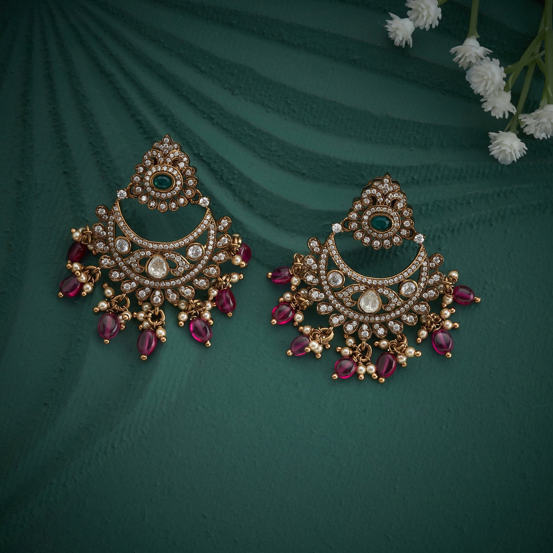 92.5 Silver, Gold Plated, Crestveil Victorian Necklace Set | SHOBITAM
