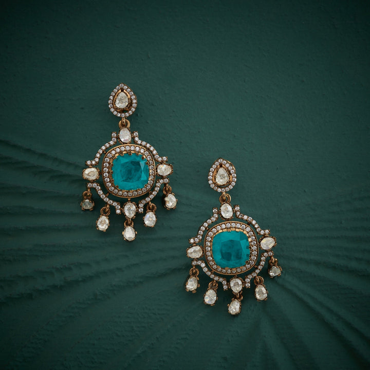 92.5 Silver, Gold Plated, Eldoria Victorian Necklace Set | SHOBITAM