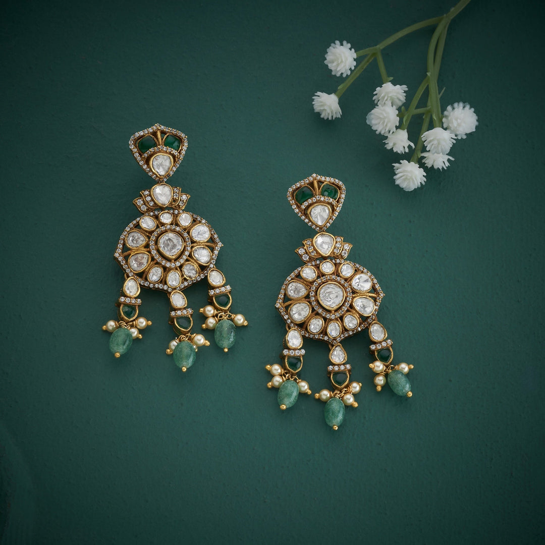 92.5 Silver, Gold Plated, Victorian Belle Necklace Set | SHOBITAM