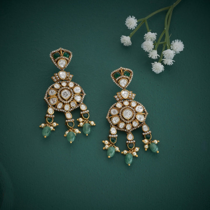 92.5 Silver, Gold Plated, Victorian Belle Necklace Set | SHOBITAM