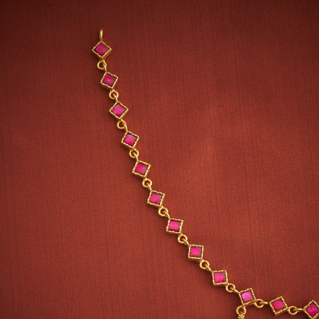 92.5 Silver,Gold Palted Florasha Kundan Necklace | SHOBITAM