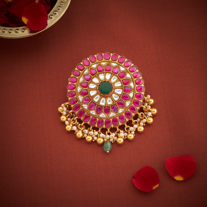 Chakra-Padma Kundan Pendant | SHOBITAM