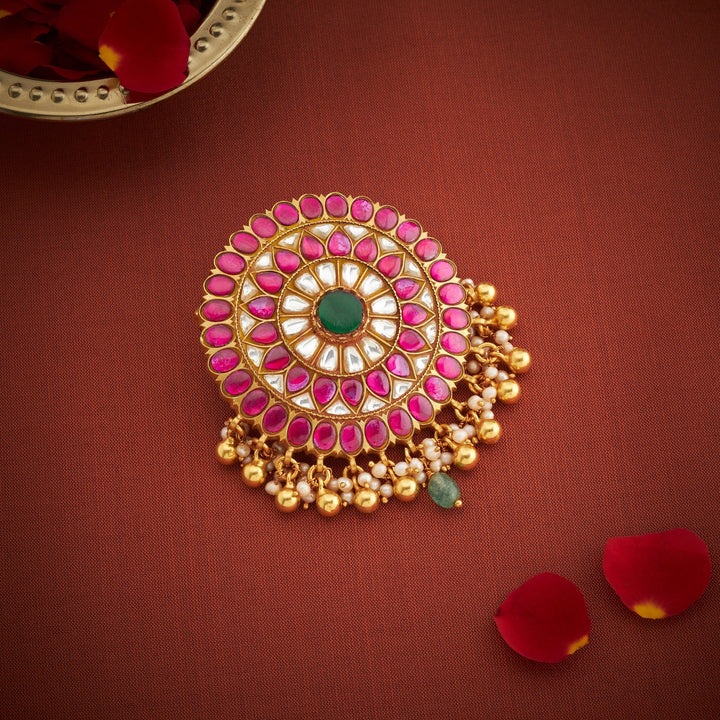 Chakra-Padma Kundan Pendant | SHOBITAM
