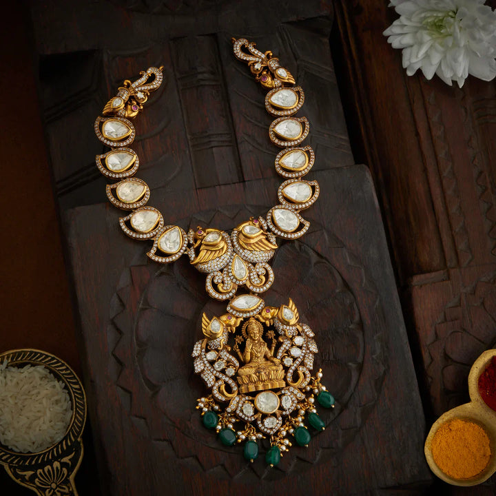 Pure 92.5 Silver, Gold Plated Alokini Necklace