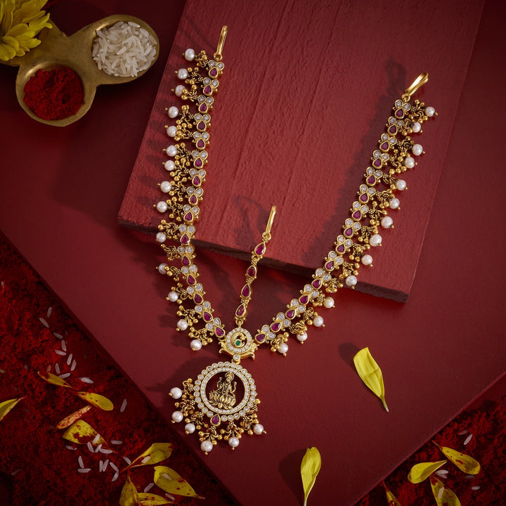 92.5 Silver, Gold Plated, Temple Roopa Sheeshphool | SHOBITAM