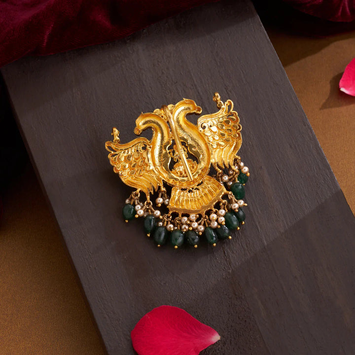 Pure 92.5 Silver, Gold Plated Rakshapati Priya Pendant