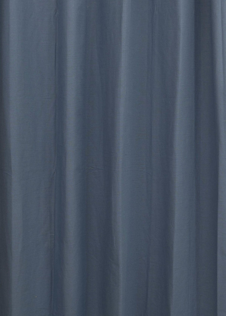 Solid Royal blue 100% cotton plain curtain for bedroom - Room darkening - Single Piece  | SHOBITAM
