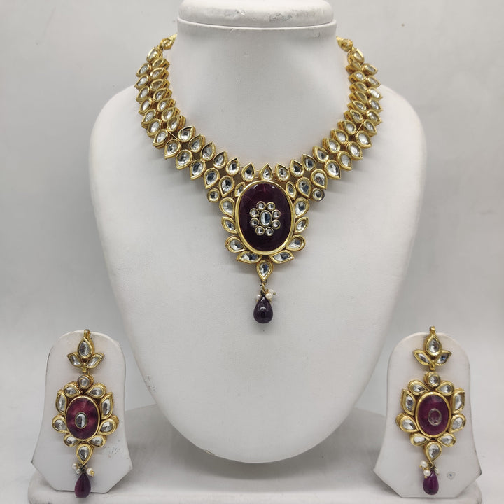 Royal Kundan Polki Necklace Set | SHOBITAM