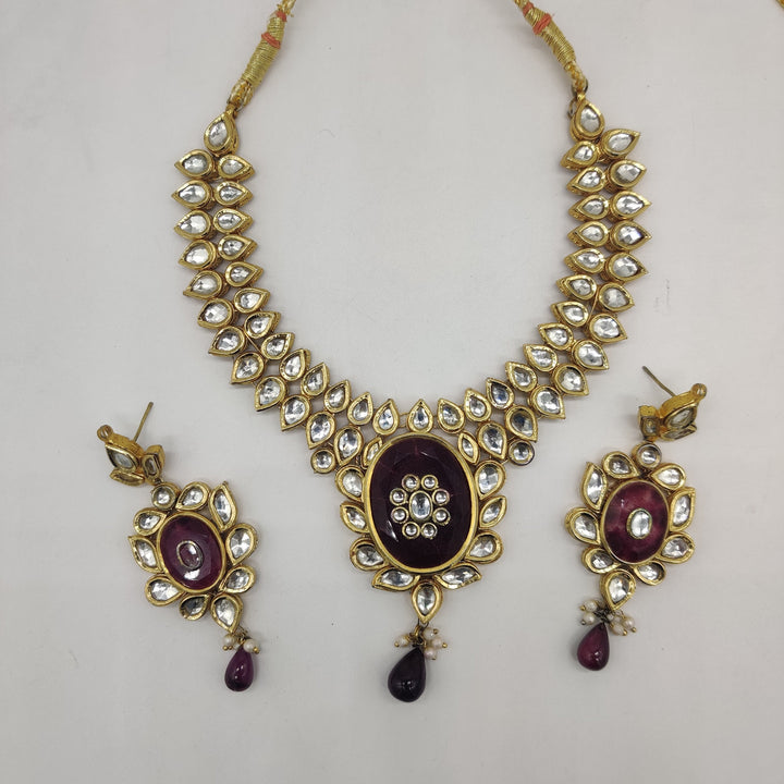 Royal Kundan Polki Necklace Set | SHOBITAM