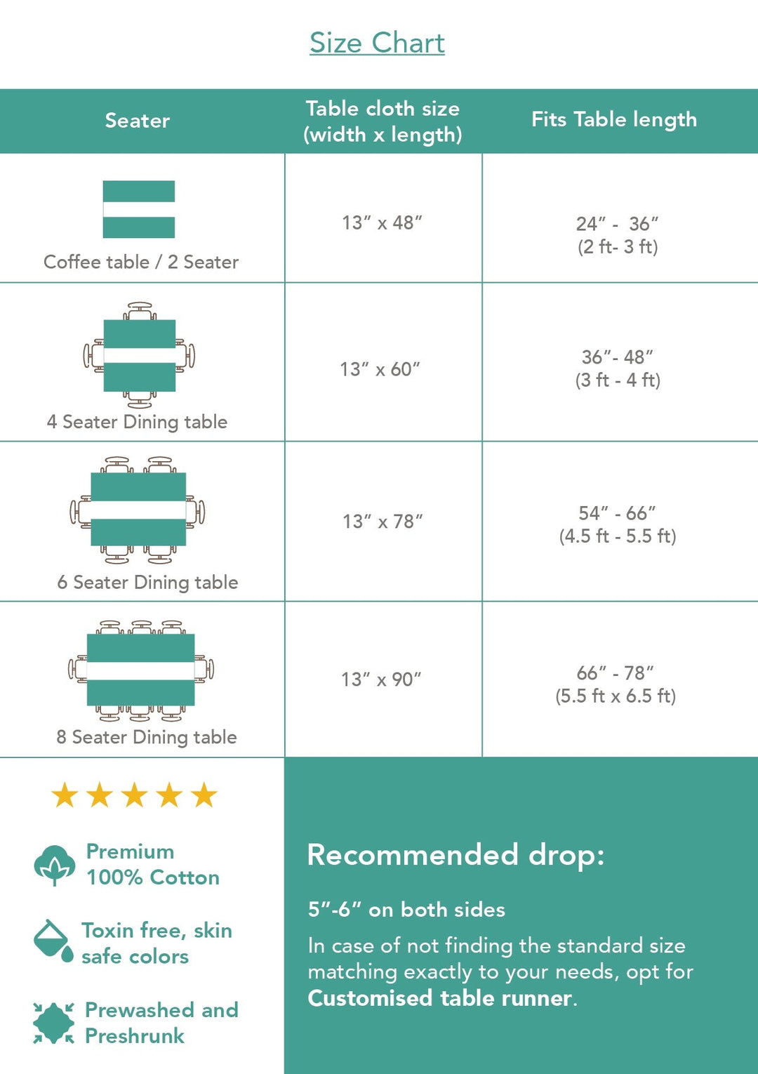 Blooming 100% cotton minimal table runner for 4 seater or 6 seater dining - beige | SHOBITAM