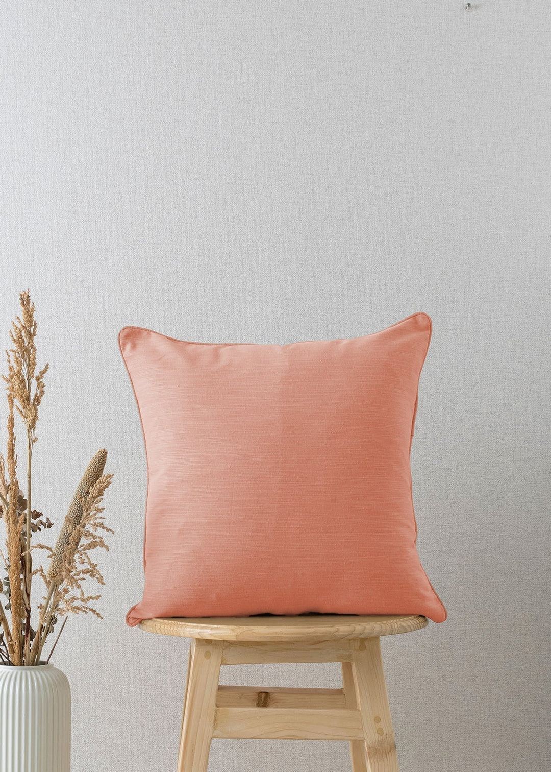 Solid Rust Plain Cushion Cover for Sofa – 100% Cotton | SHOBITAM