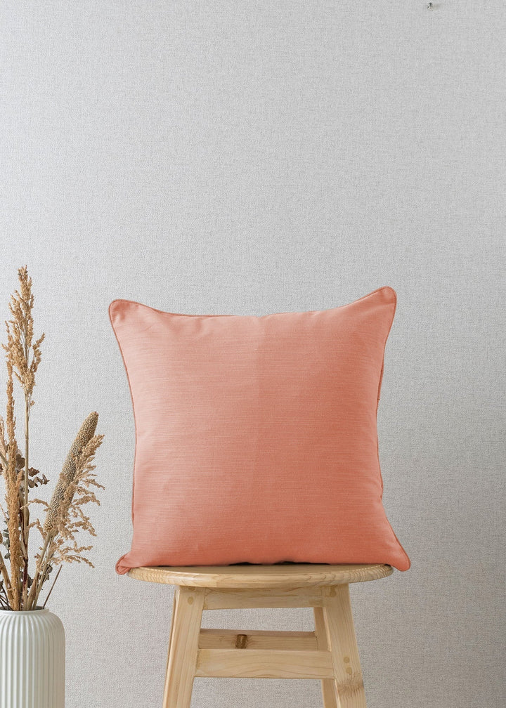 Solid Rust Plain Cushion Cover for Sofa – 100% Cotton | SHOBITAM