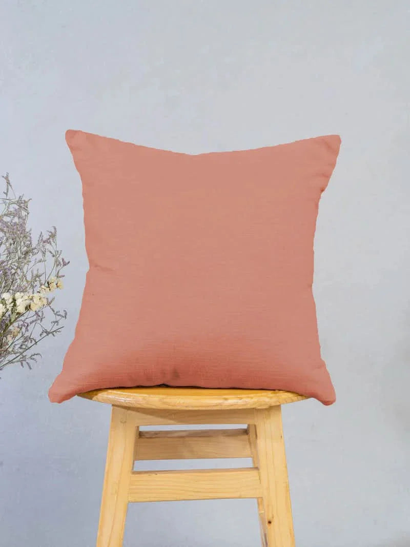 100% Pure Cotton Cushion Cover in Earthly Sandstone, Size Options Available