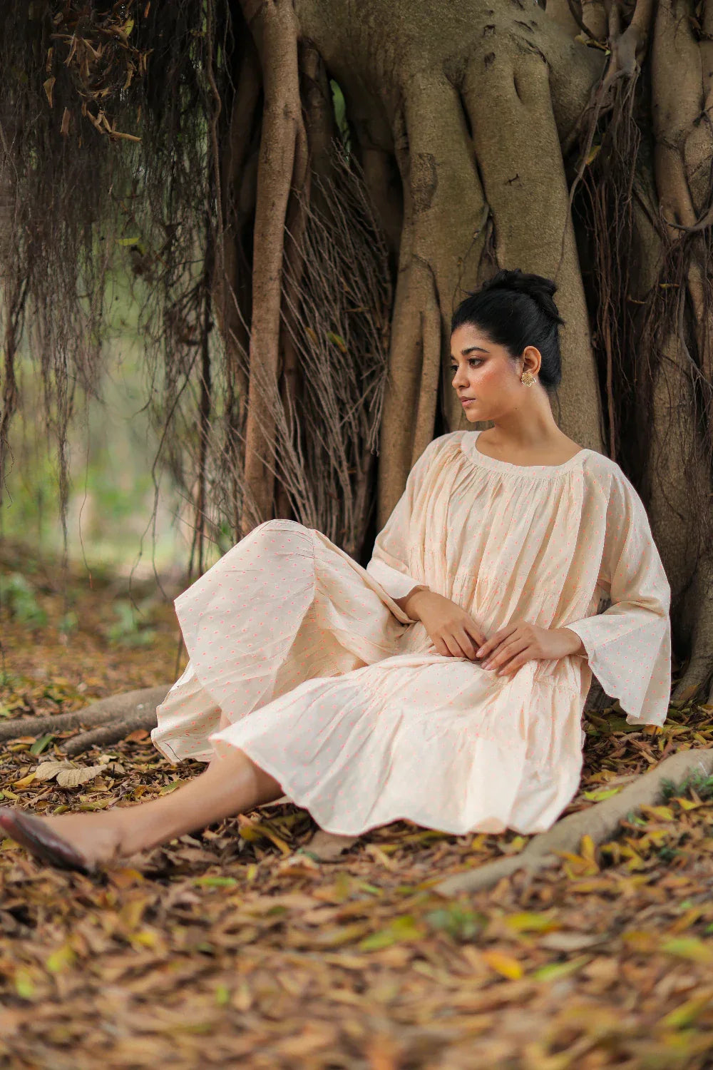 Dew Cotton Flared Dress | SHOBITAM