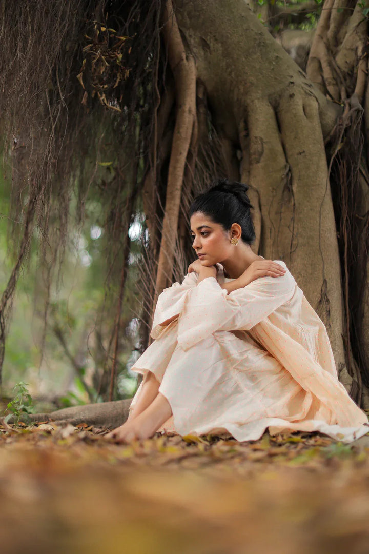 Dew Cotton Flared Dress | SHOBITAM