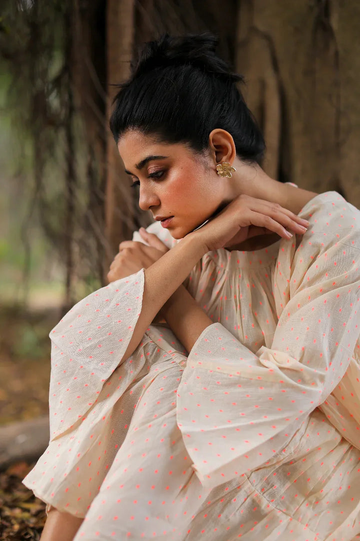 Dew Cotton Flared Dress | SHOBITAM