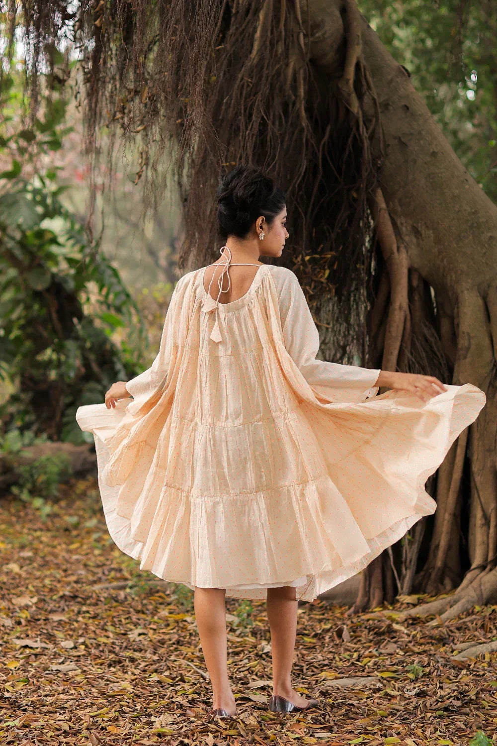Dew Cotton Flared Dress | SHOBITAM