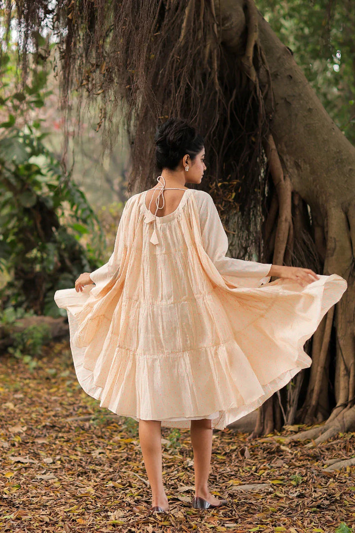 Dew Cotton Flared Dress | SHOBITAM