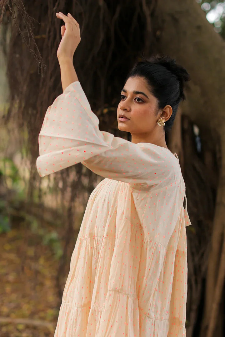 Dew Cotton Flared Dress | SHOBITAM