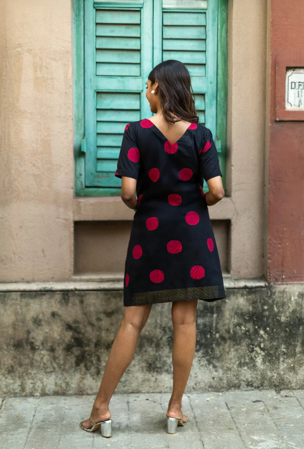 Pink Pop South Cotton Dress | SHOBITAM