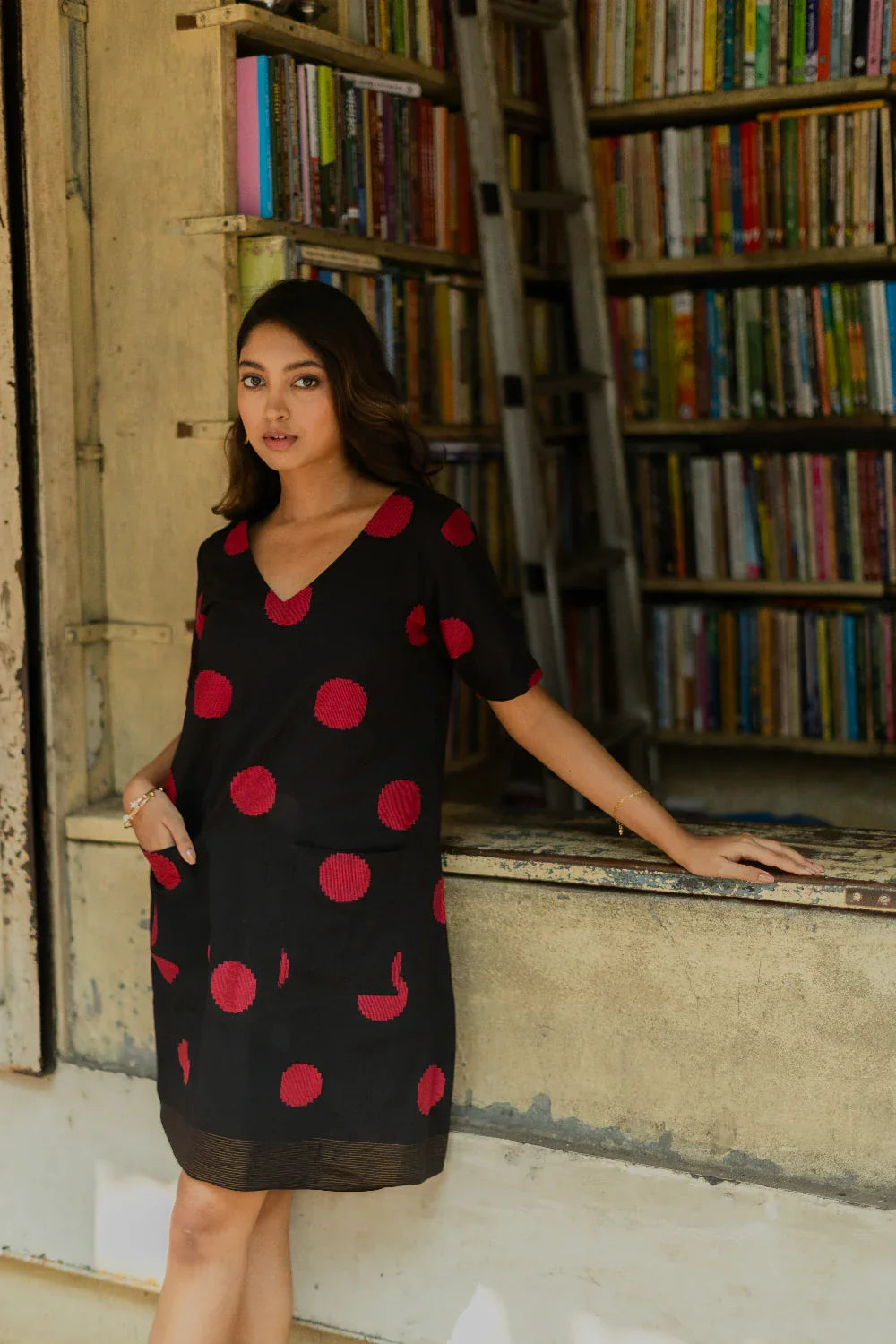 Pink Pop South Cotton Dress | SHOBITAM